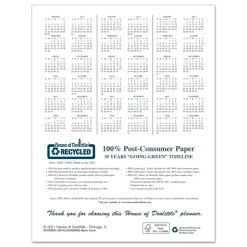 House of Doolittle 11 in. x 8.5 in. 14-Month (Dec 2025-Jan 2027) Recycled Ruled Planner with Leatherette Cover - Black Cover