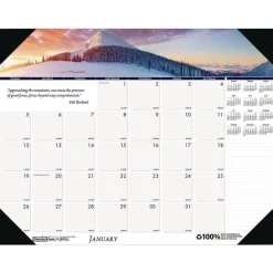House of Doolittle Earthscapes 22 in. x 17 in. 12-Month (Jan-Dec) 2026 Recycled Monthly Desk Pad Calendar - Mountains of the World Photos