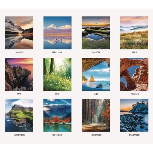 House of Doolittle Earthscapes 22 in. x 17 in. 12-Month (Jan to Dec) 2026 Scenic Desk Pad Calendar - Scenic Photos