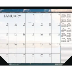 House of Doolittle Earthscapes 22 in. x 17 in. 12-Month (Jan to Dec) 2026 Recycled Desk Pad Calendar - Multicolor