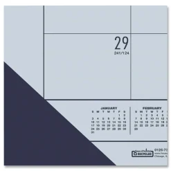 House of Doolittle EcoTones 22 in. x 17 in. 12-Month (Jan-Dec) 2026 Recycled Monthly Desk Pad Calendar - Ocean Blue/Black