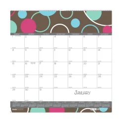 House of Doolittle 12-Month (Jan to Dec): 2026 12 in. x 12 in. Recycled Bubbleluxe Wall Calendar - White/Multicolor Sheets