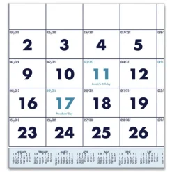 House of Doolittle 14-Month: June 2025 to July 2026 8 in. x 17 in. Academic Year Recycled Three-Month Format Wall Calendar - White Sheets