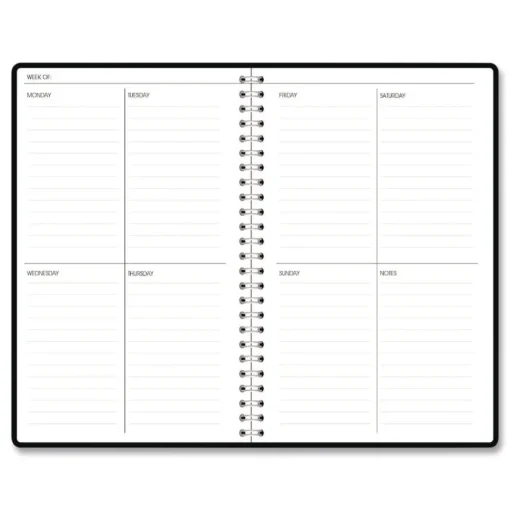 House of Doolittle Recycled Non-Dated Monthly/Weekly Abstract Faces Planner - Black/White Cover