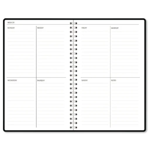 House of Doolittle Recycled Non-Dated Monthly/Weekly Cherry Blossoms Planner - Black/White Cover