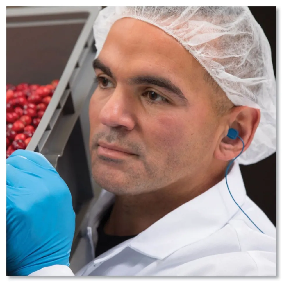 Howard Leight by Honeywell TrustFit Trak 29 dB NRR Detectable Reusable Corded Foam Earplugs - One Size Fits Most Blue (1000/Carton)