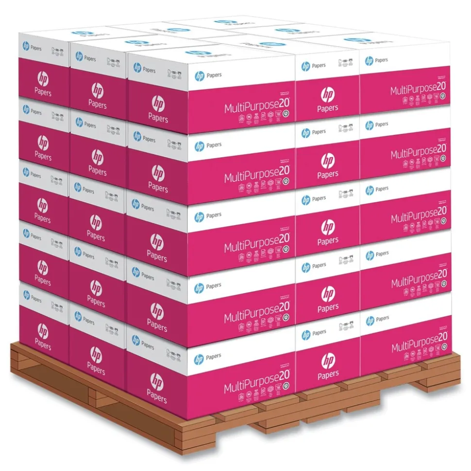 HP Papers MultiPurpose20 8.5 in. x 11 in. 20 lb Bond Weight Paper - White (1-Pallet)