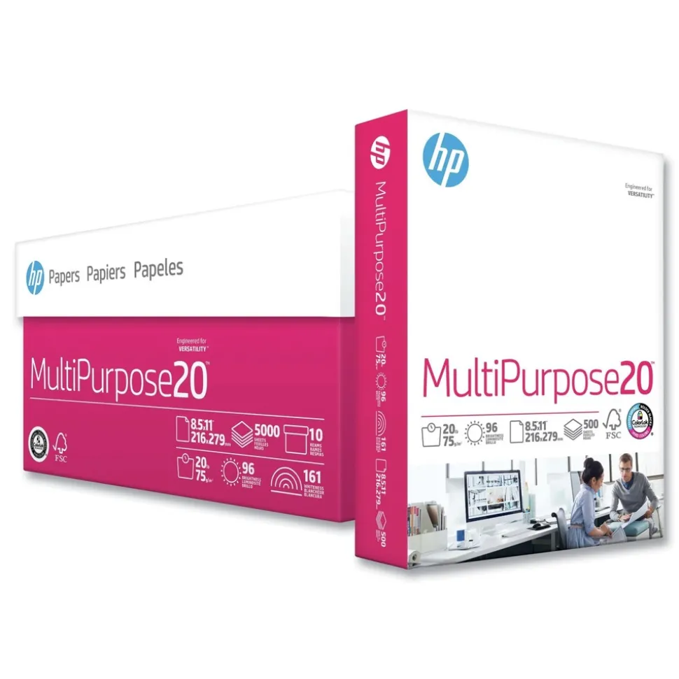 HP Papers MultiPurpose20 8.5 in. x 11 in. 20 lb Bond Weight Paper - White (1-Pallet)