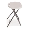Iceberg Rough n Ready 26 in. Seat Height Backless Folding Stool Supports Up to 300 lb - White Seat/Charcoal Base (4/Carton)