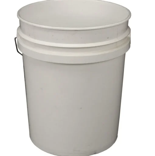 Impact 11.25 in. Diameter 5 Gallon Polyethylene Utility Bucket with Lid - White