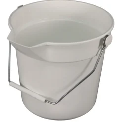 Impact 10.63 in. Diameter 10 quart Polypropylene Deluxe Heavy-Duty Bucket - Gray