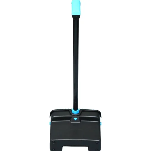 Impact 12.32 in. Wide 31.84 in. Aluminum Handle Plastic LobbyMaster Dust Pan - Blue/Black (6/Carton)