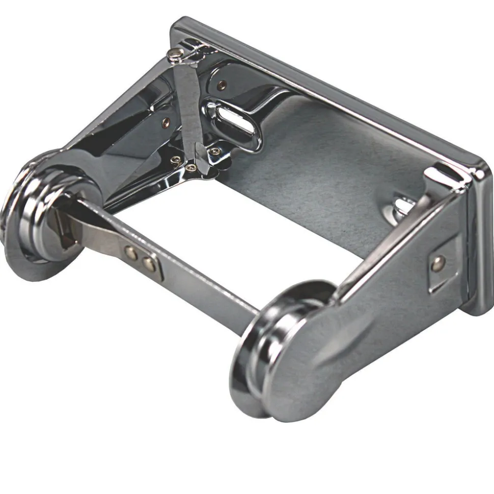 Impact 6.5 in. x 4.5 in. x 2.75 in. Single Roll Toilet Tissue Dispenser - Chrome (12/Carton)