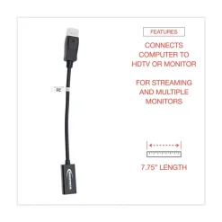 Innovera 0.65 ft. DisplayPort-HDMI Adapter - Black