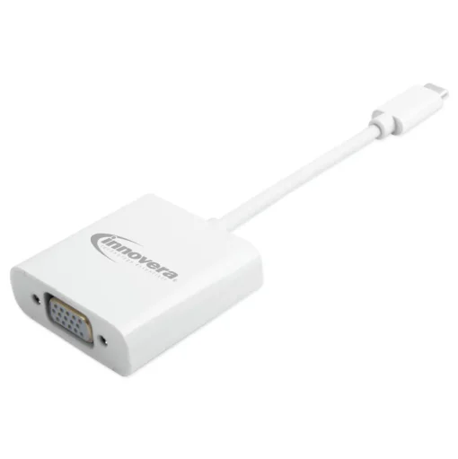 Innovera 0.65 ft. USB Type-C VGA Adapter - White