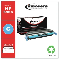 Innovera 12000 Page-Yield Remanufactured Replacement for HP 645A Toner - Cyan