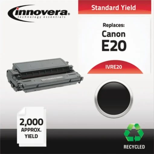 Innovera IVRE20 Remanufactured 2000-Page Yield Toner for Canon E20 1492A002AA - Black