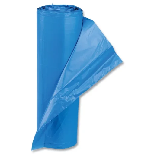 Inteplast Group 60 Gallon 18 mic 40 in. x 48 in. High-Density Commercial Can Liners - Blue (200/Carton)