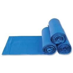 Inteplast Group 60 Gallon 18 mic 40 in. x 48 in. High-Density Commercial Can Liners - Blue (200/Carton)