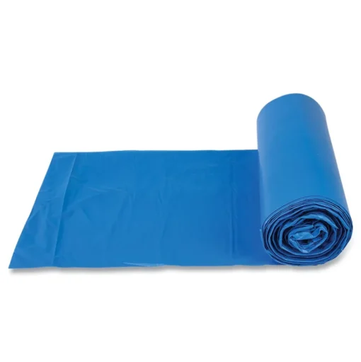 Inteplast Group 60 Gallon 18 mic 40 in. x 48 in. High-Density Commercial Can Liners - Blue (200/Carton)