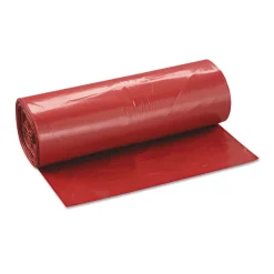 Inteplast Group WSL4046R Low-Density 45 Gallon 40 in. x 46 in. Commercial Can Liners - Red (100/Carton)