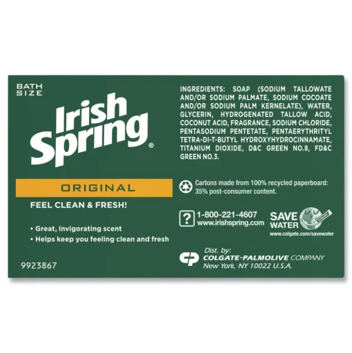 Irish Spring 3.75 oz. Bar Soap - Clean Fresh Scent (54/Carton)