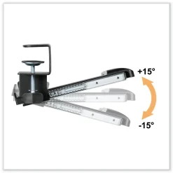 Kantek 26.8 in. x 11.1 in. Desk Clamp Five-Position Tilting Keyboard Tray - Black