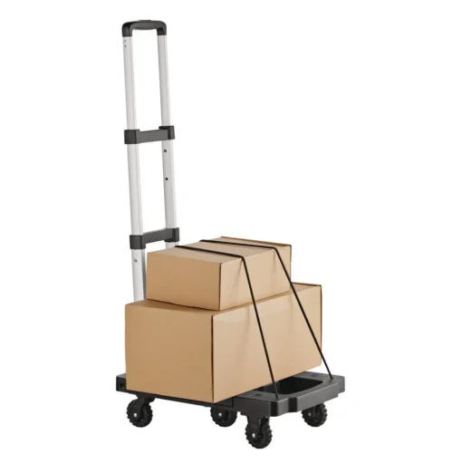 Kantek 19.3 in. x 14.6 in. x 38 in. 250 lbs. Capacity Handcart - Black