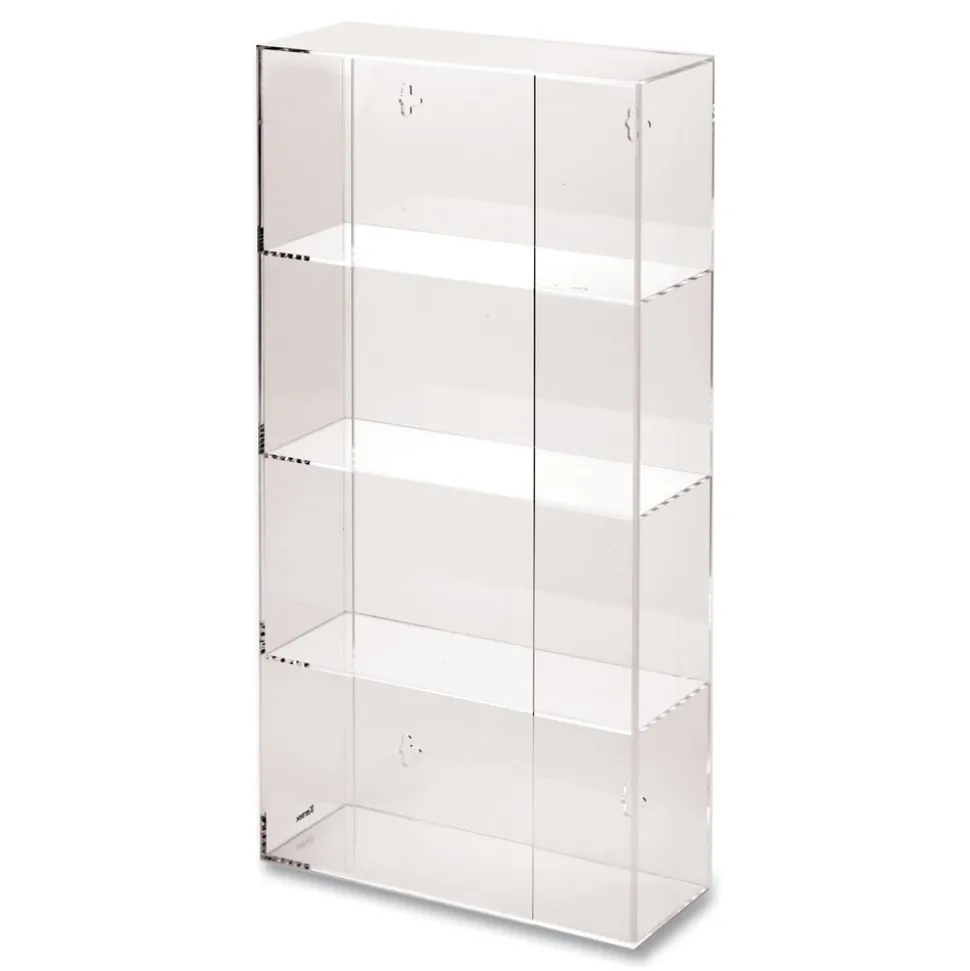 Kantek 10.5 in. x 4 in. x 21.25 in. Quad Glove Dispenser - Clear