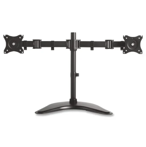 Kantek 32 in. x 13 in. x 17.5 in. Supports 18 lbs. Dual Monitor Articulating Desktop Stand for 13 in. to 27 in. Monitors - Black