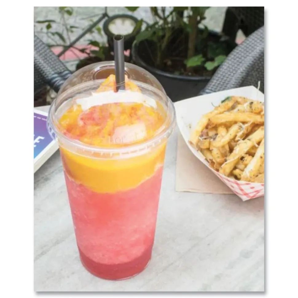 Karat 32 oz. Cold Cup Dome PET Plastic Lids - Clear (500/Carton)