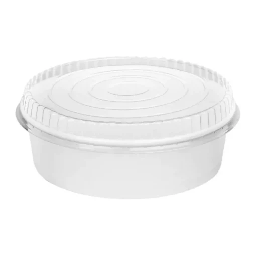 Karat Plastic Lid for 48 oz. Food Bucket - Clear (270/Carton)