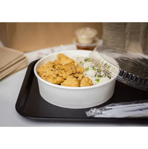 Karat Plastic Lid for 48 oz. Food Bucket - Clear (270/Carton)