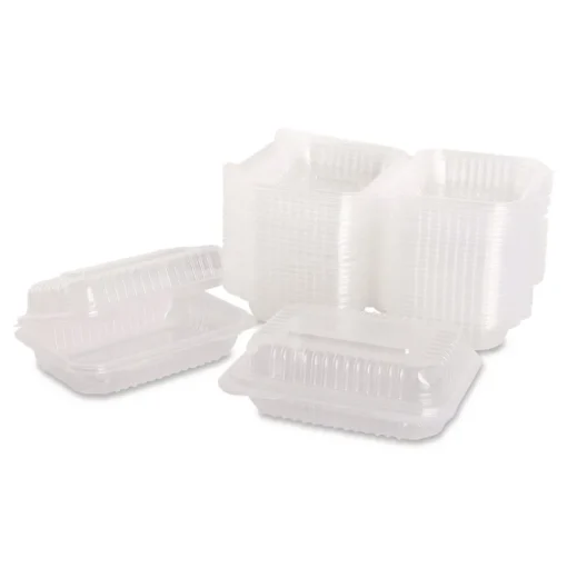 Karat Polypropylene Plastic Hinged Container 6 x 9 x 2.97 Clear Plastic 125/Pack 2 Packs/Carton