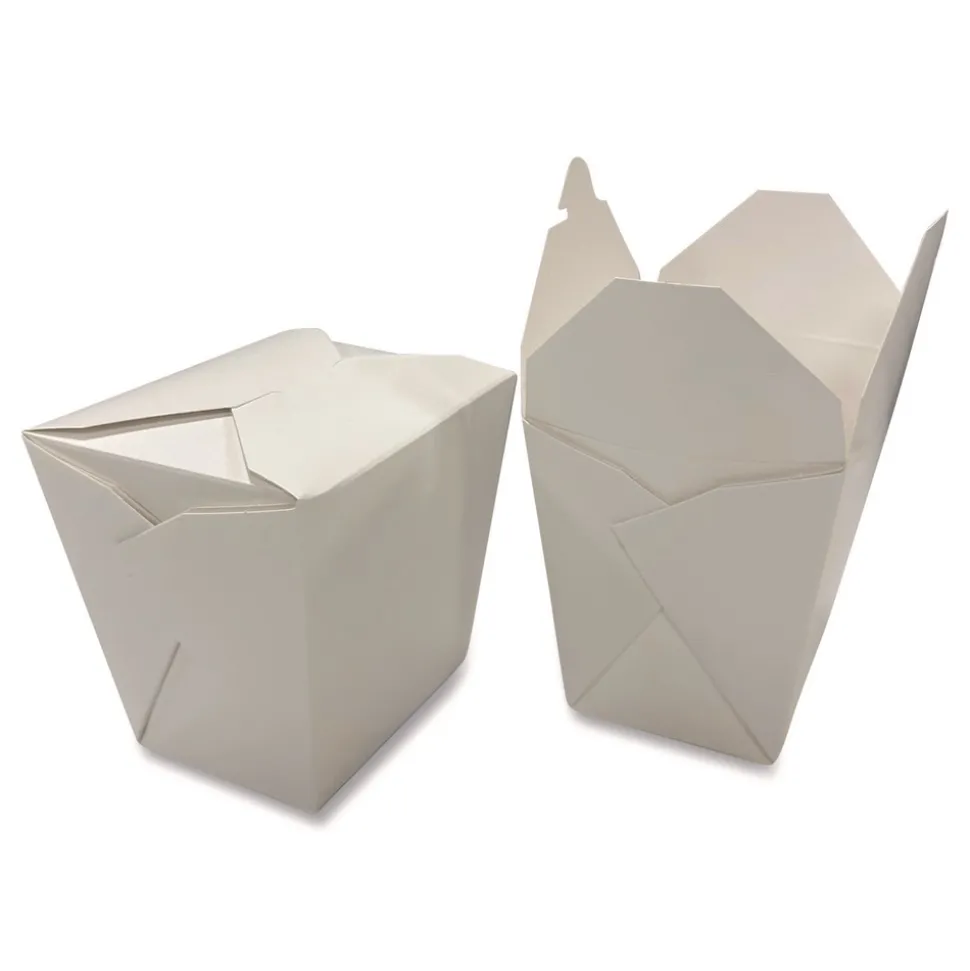 Kari-Out 4 in. x 3.69 in. x 4.55 in. 32 oz. Paper Food Pail - White (400/Carton)