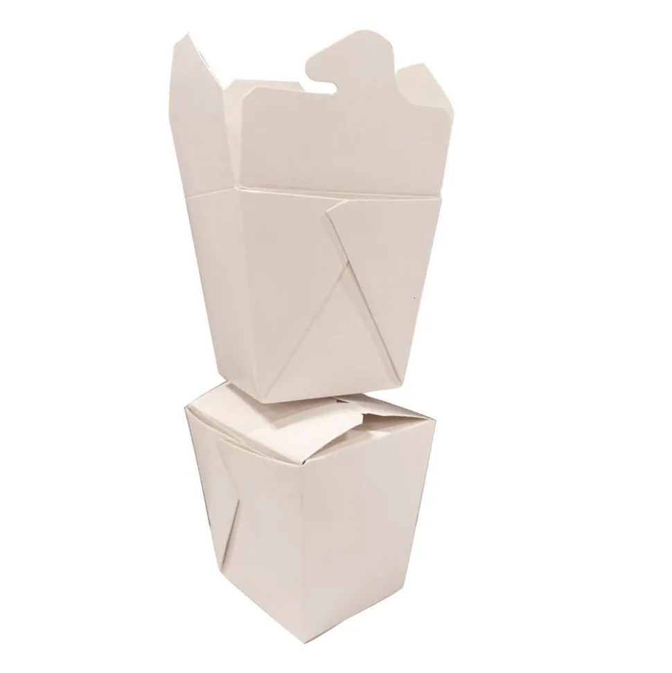 Kari-Out 4 in. x 3.69 in. x 4.55 in. 32 oz. Paper Food Pail - White (400/Carton)