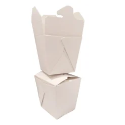 Kari-Out 3.63 in. x 3 in. x 3.5 in. 26 oz. Paper Food Pail - White (400/Carton)