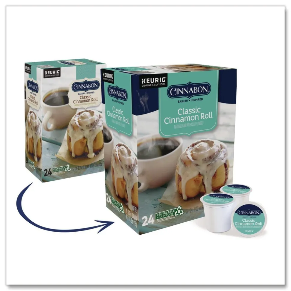 Keurig Cinnabon Classic Coffee K-Cups - Cinnamon Roll (96/Carton)