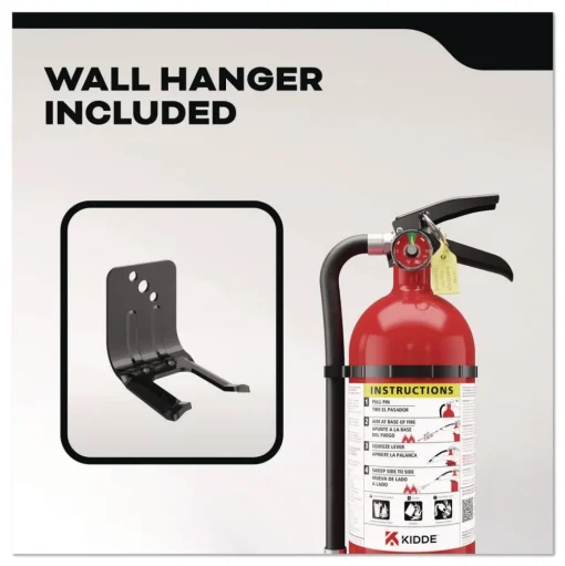 Kidde Pro-5MP Series Fire Extinguisher with Bracket/Metal Strap 3-A 40-B:C 5.5 lbs