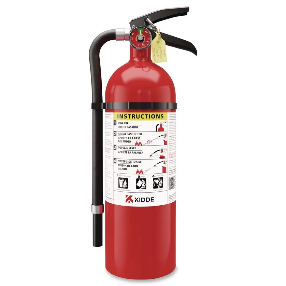 Kidde Pro-5MP Series Fire Extinguisher with Wall Hanger 3-A 40-B:C 5.5 lbs