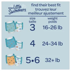 Kimberly-Clark 24 lbs. to 34 lbs. Little Swimmers - Size 4/Blue (8/Carton)