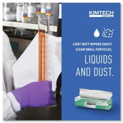Kimtech Kimwipes 11.8 in. x 11.8 in. Delicate Task Wipers - Unscented, White (2940/Carton)