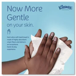 Kleenex 9 in. x 10.5 in. 1-Ply POP-UP Box Cloth Hand Towels - Unscented, White (2160/Carton)