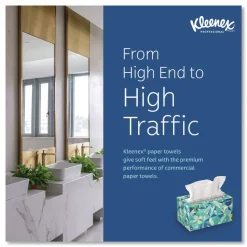 Kleenex 9 in. x 10.5 in. 1-Ply POP-UP Box Cloth Hand Towels - Unscented, White (2160/Carton)