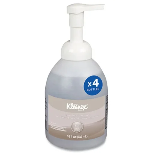 Kleenex 18 oz. Pump Bottle Fragrance-Free Alcohol-Free Foam Hand Sanitizer (4/Carton)