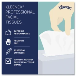 Kleenex 21400 2-Ply Facial Tissues - White (100 Sheets/Box, 36 Boxes/Carton)