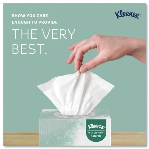 Kleenex Naturals 2-Ply Facial Tissues - White (90 Sheets/Box, 36 Boxes/Carton)