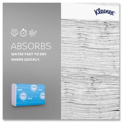 Kleenex 2-Ply 8 in. x 9.4 in. Reveal Multi-Fold Towels - White (16/Carton)