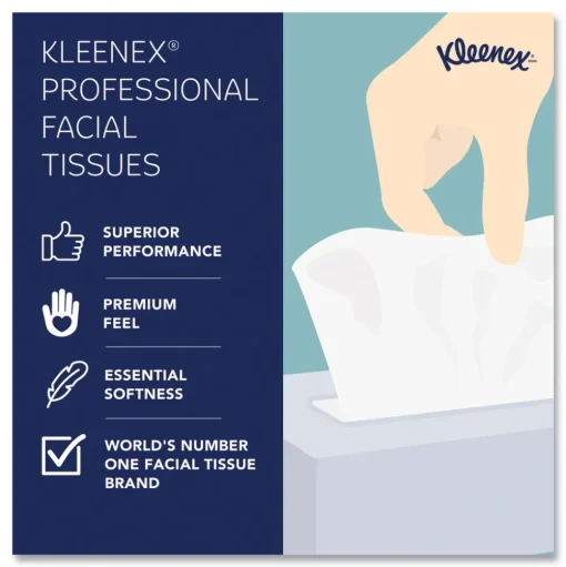 Kleenex 2-Ply Facial Tissues - White (100 Sheets/Box)