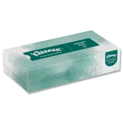Kleenex 2-Ply Flat Box Naturals Facial Tissue for Business - White (125 Sheet/Box)